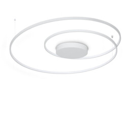 Oz Integrated LED Semi Flush Ceiling Light White 8300lm 3000K - thumbnail 1