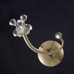 Octavia Wall Lamp Switched G4 Right Facing French Gold/Crystal, NOT LED/CFL Compatible - thumbnail 2