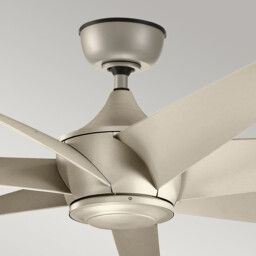 Lehr 203cm 7 Blade Ceiling Fan with Integrated LED Light Antique Satin Silver, Remote Control - thumbnail 3