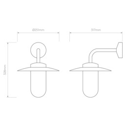 Portree LED Outdoor Wall Light Coastal Solid Brass IP44, E27 - thumbnail 5