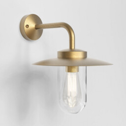 Portree LED Outdoor Wall Light Coastal Solid Brass IP44, E27 - thumbnail 1