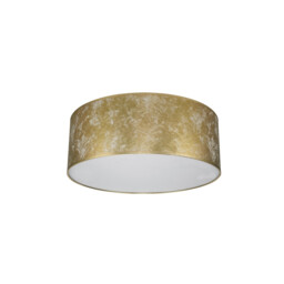 Baymont White 3 Light E27 Universal Flush Ceiling Fixture With 60cm x 22cm Gold Leaf With White Lining Shade - thumbnail 5