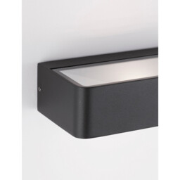 Videno Outdoor Down Wall Lamp Anthracite Aluminium, Clear Glass LED 10W 302Lm 3000K IP65 - thumbnail 5
