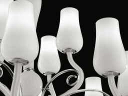 ANGEL 12 Light Chandeliers with Shades White 80x70cm - thumbnail 5