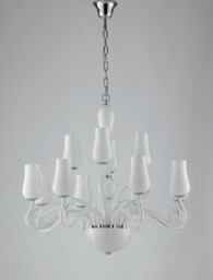 ANGEL 12 Light Chandeliers with Shades White 80x70cm - thumbnail 2