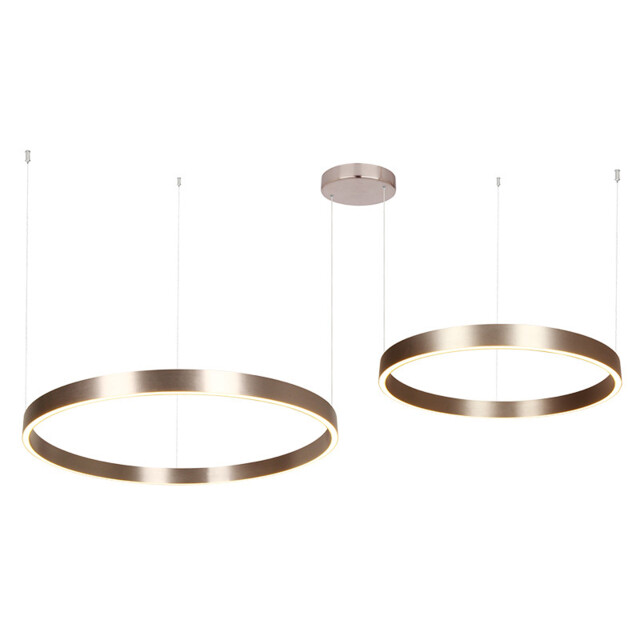 Zorya 60cm + 80cm Pendant Ceiling Light Electroplate Brushed Coffee LED 3000K Dimmable - image 1