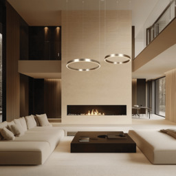 Zorya 60cm + 80cm Pendant Ceiling Light Electroplate Brushed Coffee LED 3000K Dimmable - thumbnail 2
