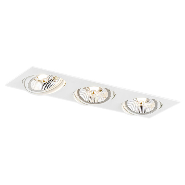 Olimp Plus GU10 Triple Recessed Downlight White Structure - image 1