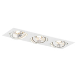 Olimp Plus GU10 Triple Recessed Downlight White Structure