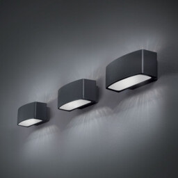 Andromeda 1 Light Outdoor Small Up Down Wall Light Polished Chrome, Anthracite IP55, E27 - thumbnail 3
