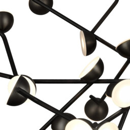 Adn 36 Light Pendant, Round 74cm, 100W LED, 3000K, 7250lm, Black, 3yrs Warranty - thumbnail 5