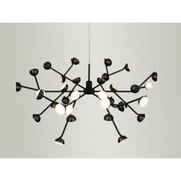 Adn 36 Light Pendant, Round 74cm, 100W LED, 3000K, 7250lm, Black, 3yrs Warranty - thumbnail 2