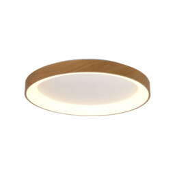 Niseko II Ring Ceiling 78cm 58W LED, 2700K-5000K Tuneable, 4700lm, Remote Control, Wood, 3yrs Warranty - thumbnail 1