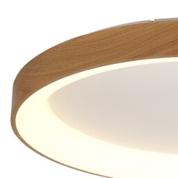 Niseko II Ring Ceiling 78cm 58W LED, 2700K-5000K Tuneable, 4700lm, Remote Control, Wood, 3yrs Warranty - thumbnail 5