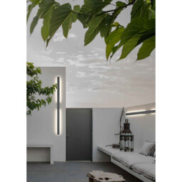Lotus 1.2m Wall Lamp, 18W LED, 3000K, 1900lm, IP54, Anthracite, 3yrs Warranty - thumbnail 3