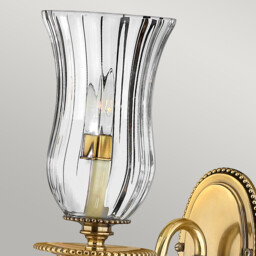 Cambridge 1 Light Indoor Candle Wall Light Burnished Brass, E14 - thumbnail 3