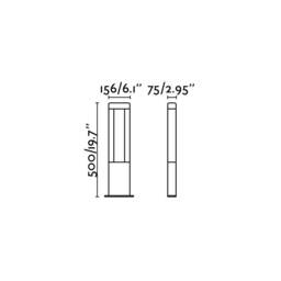 Nanda LED Outdoor Short Bollard Light Dark Grey IP54 - thumbnail 3