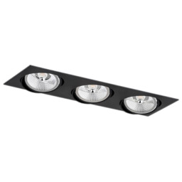 Olimp Plus GU10 Triple Recessed Downlight Black Structure - thumbnail 2