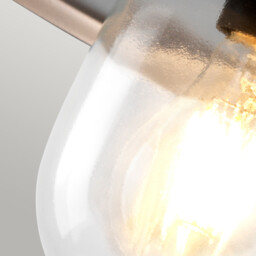 Klampenborg 1 Light Outdoor Fisherman Dome Wall Lantern Light Silver IP44, E27 - thumbnail 5