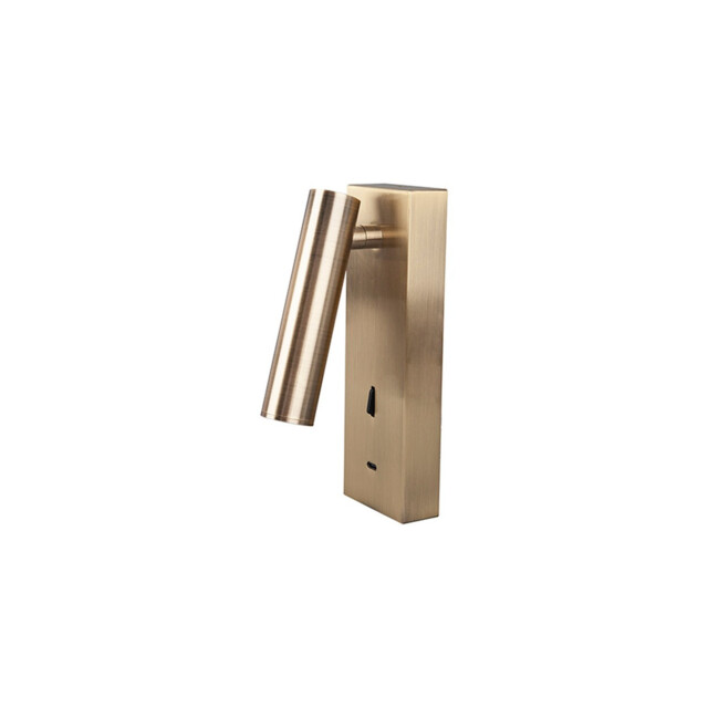 Tarifa III Switched Wall/Reading Light Adjustable With USB-C Socket, 3W LED, 3000K, 210lm, Switched, Antique Brass - image 1