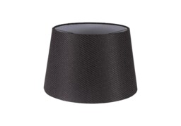 Jerusalem Round, 320, 400 x 260mm Fabric Shade, Charcoal Grey, White Laminate - thumbnail 1