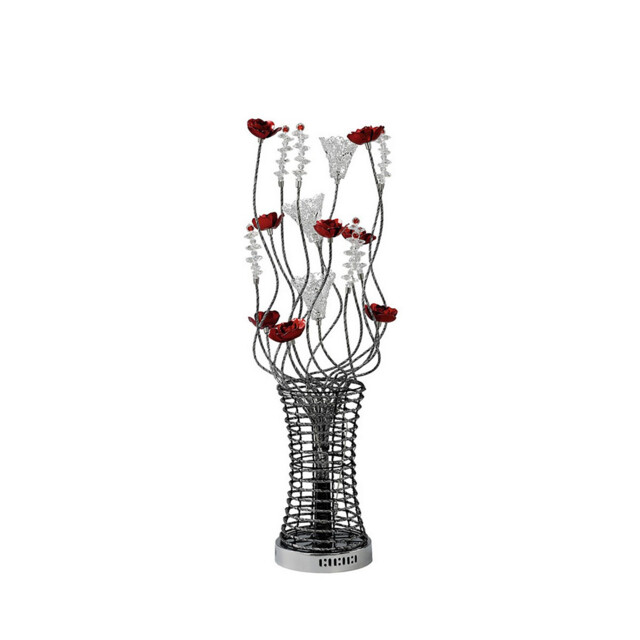 (DH) Rouge Table Lamp 5 Light G4 Black/Red/Chrome/Crystal, NOT LED/CFL Compatible - image 1