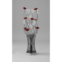 (DH) Rouge Table Lamp 5 Light G4 Black/Red/Chrome/Crystal, NOT LED/CFL Compatible - thumbnail 2