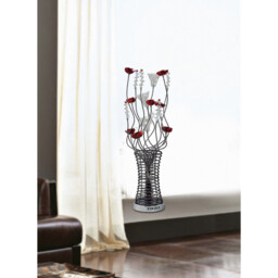(DH) Rouge Table Lamp 5 Light G4 Black/Red/Chrome/Crystal, NOT LED/CFL Compatible - thumbnail 3