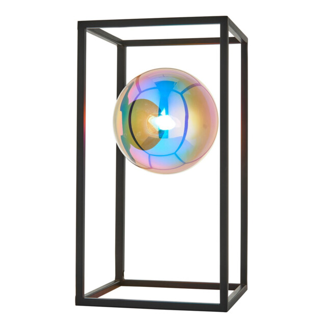 Kinjo Table Lamp Matt Black, Iridescent Glass, 1x G9 - image 1
