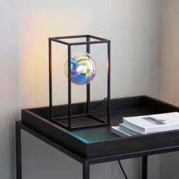 Kinjo Table Lamp Matt Black, Iridescent Glass, 1x G9 - thumbnail 2