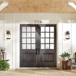 Ashland Bay 1 Light Large Outdoor Wall Lantern Zinc IP44, E27 - thumbnail 2