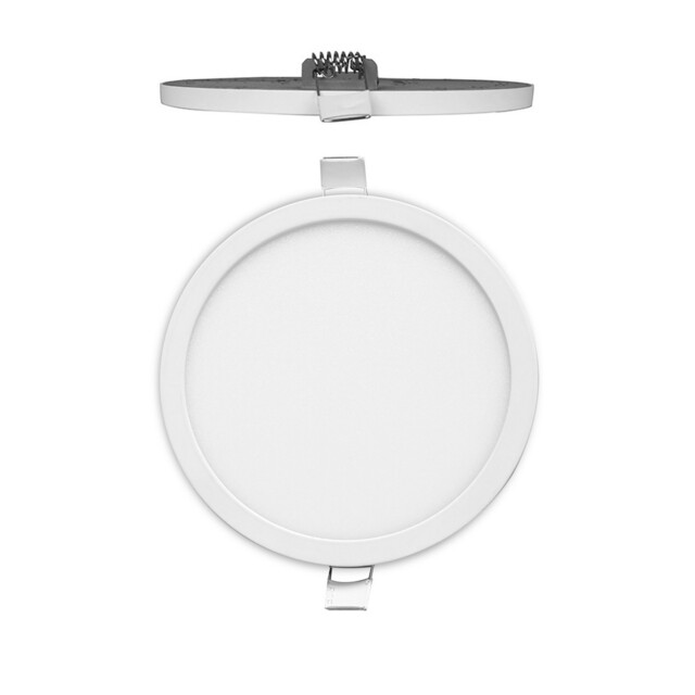 Saona 22.5cm Round LED Recessed Ultra Slim Downlight, 24W, 4000K, 2200lm, Matt White/Frosted Acrylic, Driver Included - image 1