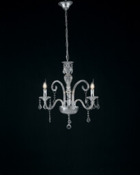 3 Light Chandeliers Chrome, Crystal 60x65cm - thumbnail 2