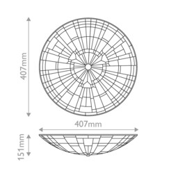 Quoizel Inglenook Ceiling Light Tiffany Style Valiant Bronze, Art Glass Shade 2x E27 - thumbnail 3