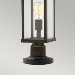 Manhattan 1 Light Outdoor Pedestal Light Oil Rubbed Bronze IP44, E27 - thumbnail 3