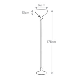 Kami 1 Light Floor Lamp Bronze, E27 - thumbnail 5