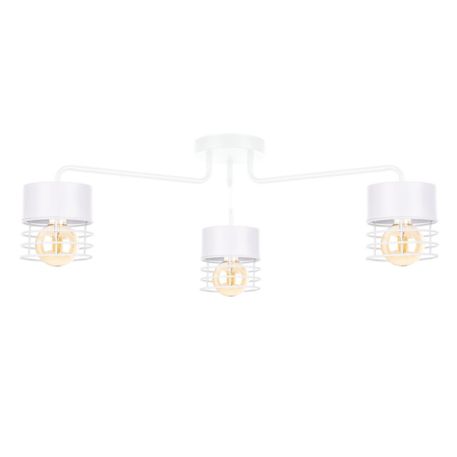 Atollo Multi Arm Semi Flush Ceiling Light White, 70cm, 3x E27