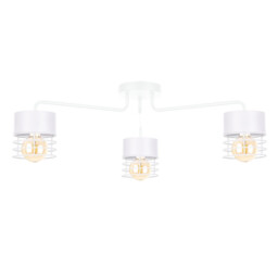 Atollo Multi Arm Semi Flush Ceiling Light White, 70cm, 3x E27