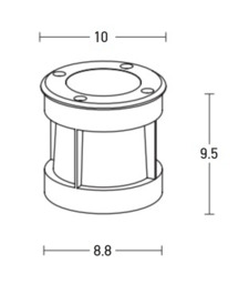 General Outdoor Recessed Ground Light Stainless Steel LED 3000K IP67 - thumbnail 3