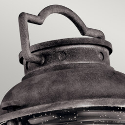 Ashland Bay 1 Light Medium Outdoor Pedestal Lantern Zinc IP44, E27 - thumbnail 2