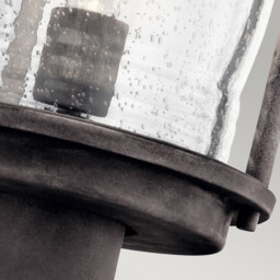 Ashland Bay 1 Light Medium Outdoor Pedestal Lantern Zinc IP44, E27 - thumbnail 3