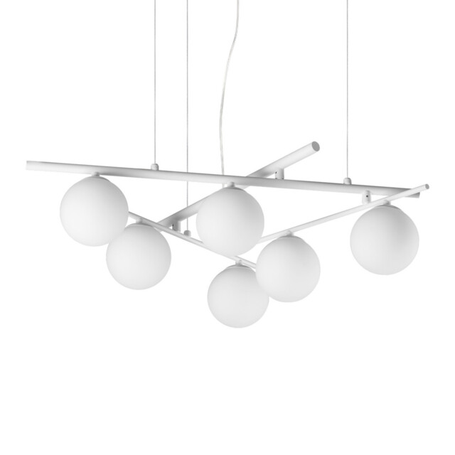 Atlas Globe Pendant Ceiling Light White 6x G9 - image 1