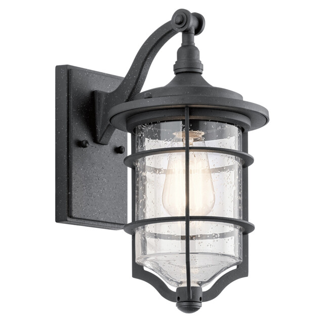 Royal Marine 1 Light Small Outdoor Wall Lantern Black IP44, E27 - image 1