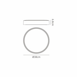 Cumbuco II Ceiling 38cm, 30W LED, 2700/3300/4000K, On Board CCT, 2200lm, White, 3yrs Warranty - thumbnail 3