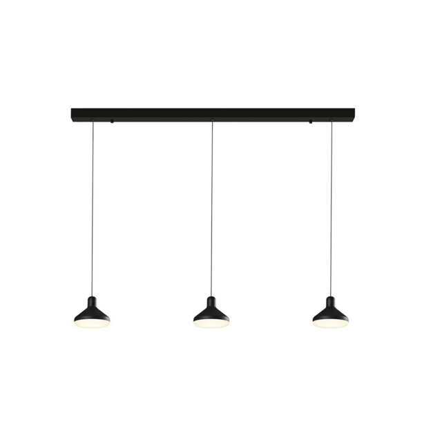 Antaras 3 Light Linear Bar Pendant, 24W LED, 3000K, 1770lm, Black, 3yrs Warranty - image 1