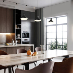 Antaras 3 Light Linear Bar Pendant, 24W LED, 3000K, 1770lm, Black, 3yrs Warranty - thumbnail 5