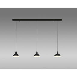 Antaras 3 Light Linear Bar Pendant, 24W LED, 3000K, 1770lm, Black, 3yrs Warranty - thumbnail 2