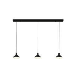 Antaras 3 Light Linear Bar Pendant, 24W LED, 3000K, 1770lm, Black, 3yrs Warranty - thumbnail 1