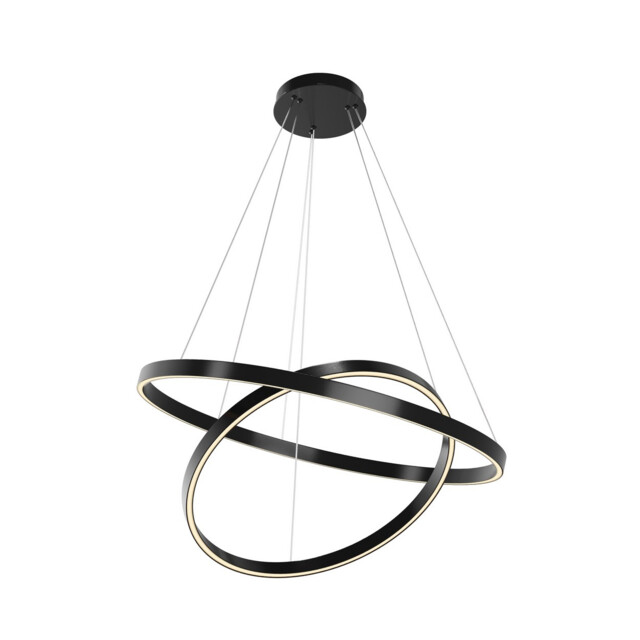 Rim LED Pendant Ceiling Light Black 3000-4000K Dimmable - image 1