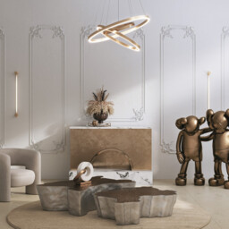 Rim LED Pendant Ceiling Light Black 3000-4000K Dimmable - thumbnail 2